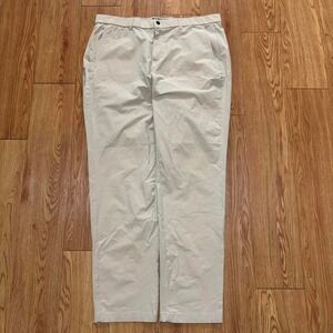 Municipal Pants Mark Wahlberg Preppy Chino Brown Casual Stretch Size‎ 38 38x31